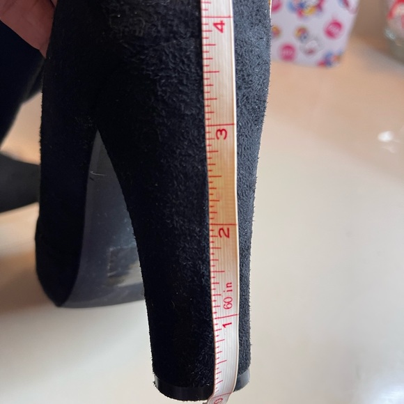 Black suede like tall boots - Picture 6 of 7